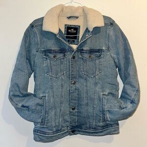 Hollister Sherpa-Lined Denim Trucker Jacket